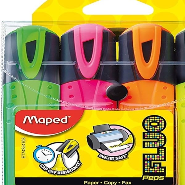 RESALTADOR GRUESO MAPED FLUO PEPS BL.4 SURT. E.12 C.96